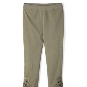 NWT INC by Macy's Moss Mountain Lace - Inset Crop Leggings